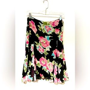Chaps Lightweight Polyester chiffon floral print skirt
